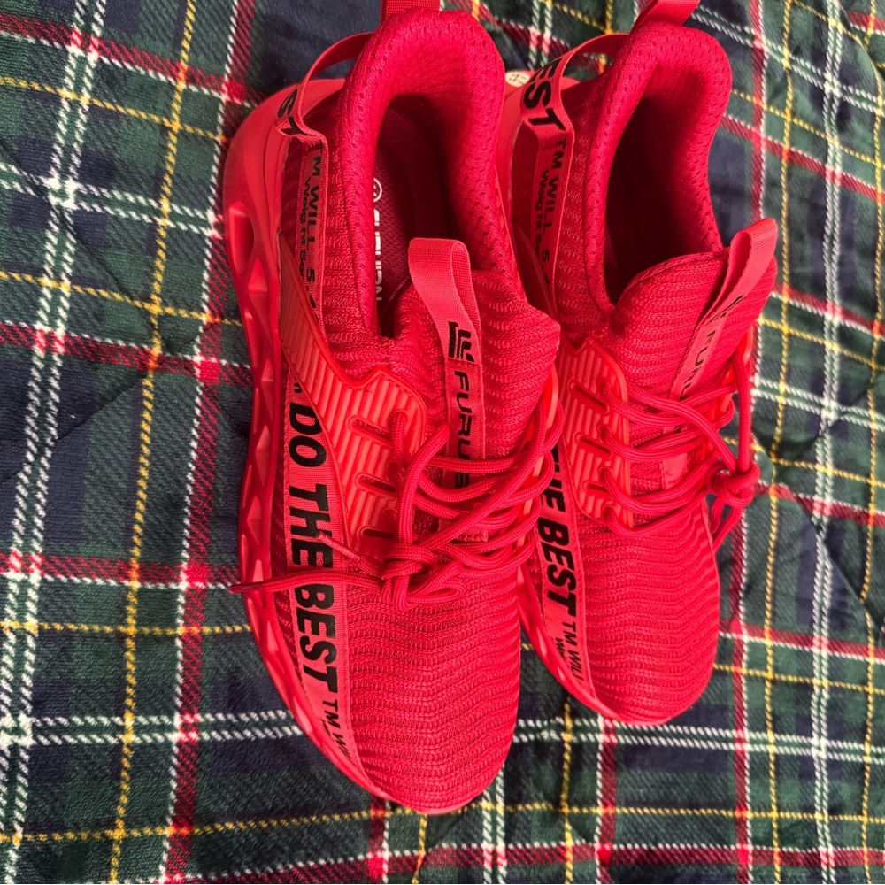 Brand New Men /Women Bold Red Sneakers . Size 44